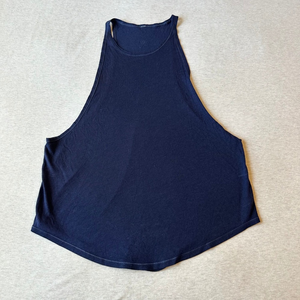 Lululemon Navy Blue Racerback Tank Top‎ Women's Athletic Casual Size XL